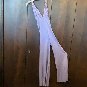 *Feature* Backless Jumpsuit 🔥 Stretchy | Light Lavendar | Flare/bell-bottoms!🎉